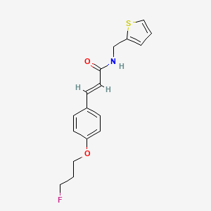 (E)-3-[4-(3-fluoropropoxy)phenyl]-N-(thiophen-2-ylmethyl)prop-2-enamide