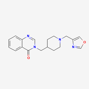 3-[[1-(1,3-Oxazol-4-ylmethyl)piperidin-4-yl]methyl]quinazolin-4-one