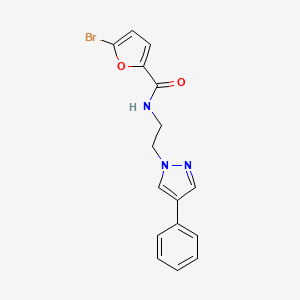 5-bromo-N-(2-(4-phenyl-1H-pyrazol-1-yl)ethyl)furan-2-carboxamide