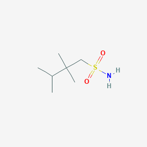 molecular formula C7H17NO2S B2411914 2,2,3-Trimethylbutane-1-sulfonamide CAS No. 1823341-54-3