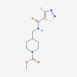 Methyl 4-((4-methyl-1,2,3-thiadiazole-5-carboxamido)methyl)piperidine-1-carboxylate