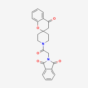 molecular formula C23H20N2O5 B2411923 2-(2-Oxo-2-(4-oxospiro[chroman-2,4'-piperidin]-1'-yl)ethyl)isoindoline-1,3-dione CAS No. 877811-29-5