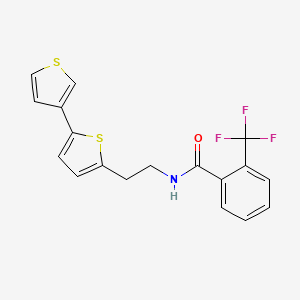 N-(2-([2,3'-bithiophen]-5-yl)ethyl)-2-(trifluoromethyl)benzamide