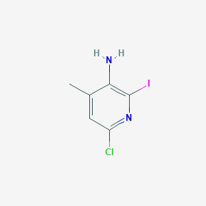 molecular formula C6H6ClIN2 B2411948 6-Chloro-2-iodo-4-methylpyridin-3-amine CAS No. 1073182-74-7