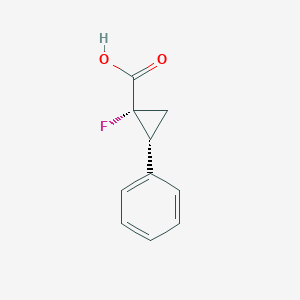 molecular formula C10H9FO2 B2411953 (1R,2R)-1-fluoro-2-phenylcyclopropane-1-carboxylic acid CAS No. 1932192-07-8