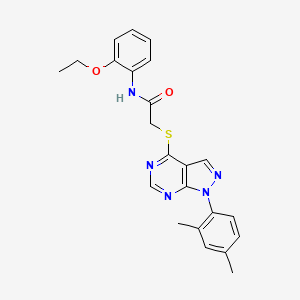 molecular formula C23H23N5O2S B2411958 2-((1-(2,4-dimethylphenyl)-1H-pyrazolo[3,4-d]pyrimidin-4-yl)thio)-N-(2-ethoxyphenyl)acetamide CAS No. 893926-43-7