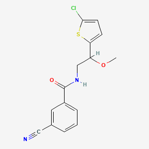 molecular formula C15H13ClN2O2S B2411970 N-(2-(5-chlorothiophen-2-yl)-2-methoxyethyl)-3-cyanobenzamide CAS No. 2034256-88-5