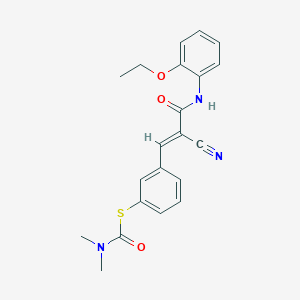 S-[3-[(E)-2-Cyano-3-(2-ethoxyanilino)-3-oxoprop-1-enyl]phenyl] N,N-dimethylcarbamothioate