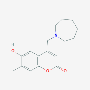 molecular formula C17H21NO3 B2411974 4-(azepan-1-ylmethyl)-6-hydroxy-7-methyl-2H-chromen-2-one CAS No. 859127-80-3