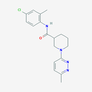 molecular formula C18H21ClN4O B2411975 N-(4-chloro-2-methylphenyl)-1-(6-methylpyridazin-3-yl)piperidine-3-carboxamide CAS No. 2320383-22-8
