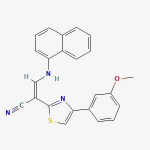 (Z)-2-(4-(3-methoxyphenyl)thiazol-2-yl)-3-(naphthalen-1-ylamino)acrylonitrile