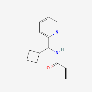 molecular formula C13H16N2O B2411991 N-[Cyclobutyl(pyridin-2-yl)methyl]prop-2-enamide CAS No. 2176573-48-9