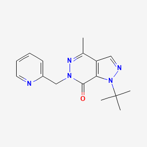 molecular formula C16H19N5O B2411994 1-(叔丁基)-4-甲基-6-(吡啶-2-基甲基)-1H-吡唑并[3,4-d]哒嗪-7(6H)-酮 CAS No. 1172836-54-2