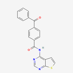 4-benzoyl-N-(thieno[2,3-d]pyrimidin-4-yl)benzamide