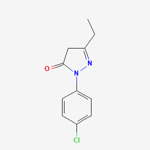 molecular formula C11H11ClN2O B2412005 1-(4-Chlorophenyl)-3-ethyl-1H-pyrazol-5(4H)-one CAS No. 118048-92-3
