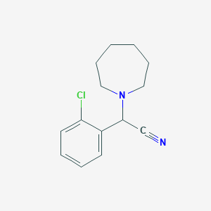 molecular formula C14H17ClN2 B241201 1-Azepanyl(2-chlorophenyl)acetonitrile 