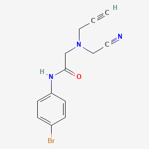 molecular formula C13H12BrN3O B2412010 N-(4-bromophenyl)-2-[(cyanomethyl)(prop-2-yn-1-yl)amino]acetamide CAS No. 2094889-02-6