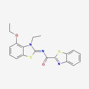 (E)-N-(4-ethoxy-3-ethylbenzo[d]thiazol-2(3H)-ylidene)benzo[d]thiazole-2-carboxamide