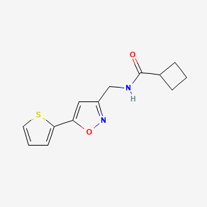 N-((5-(thiophen-2-yl)isoxazol-3-yl)methyl)cyclobutanecarboxamide