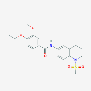 molecular formula C21H26N2O5S B2412024 3,4-diethoxy-N-(1-methylsulfonyl-3,4-dihydro-2H-quinolin-6-yl)benzamide CAS No. 941882-66-2