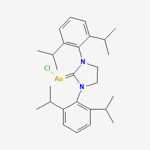 Chloro{1,3-bis[2,6-bis(1-methylethyl)phenyl]-4,5-dihydroimidazol-2-ylidene}gold(I)