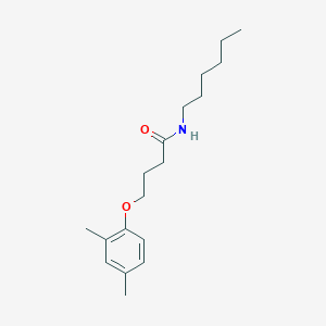 molecular formula C18H29NO2 B241203 4-(2,4-dimethylphenoxy)-N-hexylbutanamide 