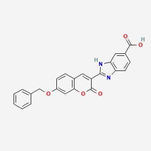 molecular formula C24H16N2O5 B2412030 2-[7-(benzyloxy)-2-oxo-2H-chromen-3-yl]-1H-benzimidazole-6-carboxylic acid CAS No. 896370-57-3