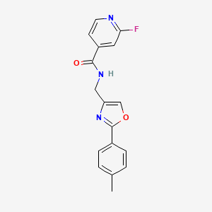 2-fluoro-N-{[2-(4-methylphenyl)-1,3-oxazol-4-yl]methyl}pyridine-4-carboxamide