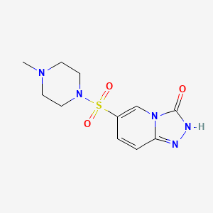 molecular formula C11H15N5O3S B2412040 6-[(4-methylpiperazin-1-yl)sulfonyl][1,2,4]triazolo[4,3-a]pyridin-3(2H)-one CAS No. 1291839-84-3