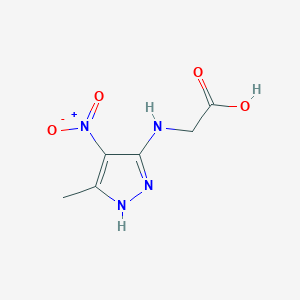 molecular formula C6H8N4O4 B2412046 N-(3-methyl-4-nitro-1H-pyrazol-5-yl)glycine CAS No. 1046468-89-6