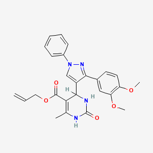 prop-2-en-1-yl 4-[3-(3,4-dimethoxyphenyl)-1-phenyl-1H-pyrazol-4-yl]-6-methyl-2-oxo-1,2,3,4-tetrahydropyrimidine-5-carboxylate
