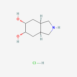 molecular formula C8H16ClNO2 B2412057 rac-(3aR,5R,6S,7aS)-Octahydro-1H-isoindole-5,6-diol hydrochloride CAS No. 1820583-70-7