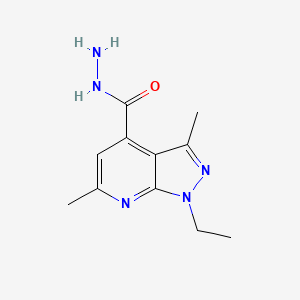 1-ethyl-3,6-dimethyl-1H-pyrazolo[3,4-b]pyridine-4-carbohydrazide