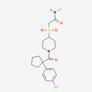 2-((1-(1-(4-chlorophenyl)cyclopentanecarbonyl)piperidin-4-yl)sulfonyl)-N-methylacetamide