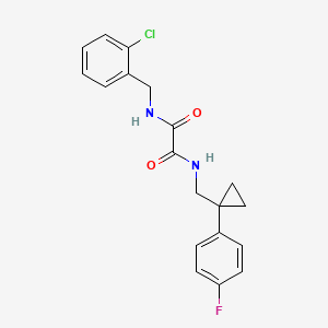 N1-(2-chlorobenzyl)-N2-((1-(4-fluorophenyl)cyclopropyl)methyl)oxalamide