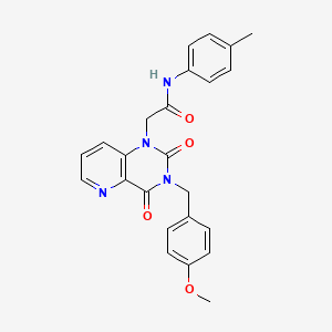 molecular formula C24H22N4O4 B2412081 2-(3-(4-methoxybenzyl)-2,4-dioxo-3,4-dihydropyrido[3,2-d]pyrimidin-1(2H)-yl)-N-(p-tolyl)acetamide CAS No. 923216-33-5