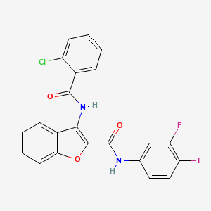 3-(2-chlorobenzamido)-N-(3,4-difluorophenyl)benzofuran-2-carboxamide