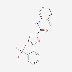 molecular formula C19H14F3NO2 B2412090 N-(2-methylphenyl)-5-[2-(trifluoromethyl)phenyl]furan-2-carboxamide CAS No. 622804-96-0