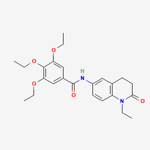 3,4,5-triethoxy-N-(1-ethyl-2-oxo-1,2,3,4-tetrahydroquinolin-6-yl)benzamide