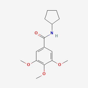 molecular formula C15H21NO4 B2412095 N-cyclopentyl-3,4,5-trimethoxybenzamide CAS No. 154235-00-4