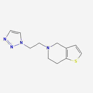 molecular formula C11H14N4S B2412101 5-(2-(1H-1,2,3-三唑-1-基)乙基)-4,5,6,7-四氢噻吩[3,2-c]吡啶 CAS No. 2310139-76-3