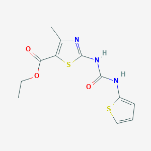 molecular formula C12H13N3O3S2 B2412110 4-甲基-2-(3-(噻吩-2-基)脲基)噻唑-5-羧酸乙酯 CAS No. 1206986-58-4