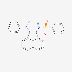 molecular formula C25H22N2O2S B2412118 N-(2-(methyl(phenyl)amino)-1,2-dihydroacenaphthylen-1-yl)benzenesulfonamide CAS No. 380447-06-3