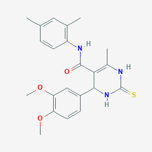 4-(3,4-dimethoxyphenyl)-N-(2,4-dimethylphenyl)-6-methyl-2-thioxo-1,2,3,4-tetrahydropyrimidine-5-carboxamide