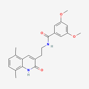 N-(2-(5,8-dimethyl-2-oxo-1,2-dihydroquinolin-3-yl)ethyl)-3,5-dimethoxybenzamide