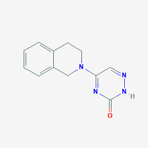 molecular formula C12H12N4O B241213 5-(3,4-dihydro-2(1H)-isoquinolinyl)-1,2,4-triazin-3(2H)-one 