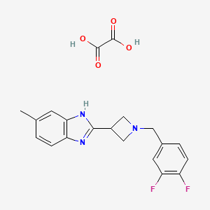 molecular formula C20H19F2N3O4 B2412136 2-(1-(3,4-difluorobenzyl)azetidin-3-yl)-5-methyl-1H-benzo[d]imidazole oxalate CAS No. 1421514-21-7