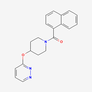 molecular formula C20H19N3O2 B2412143 Naphthalen-1-yl(4-(pyridazin-3-yloxy)piperidin-1-yl)methanone CAS No. 1448062-77-8