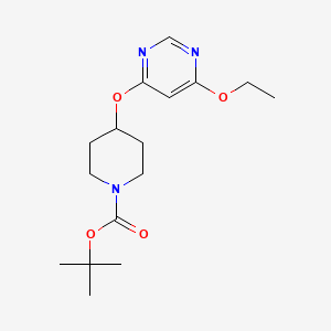 molecular formula C16H25N3O4 B2412148 tert-Butyl 4-((6-ethoxypyrimidin-4-yl)oxy)piperidine-1-carboxylate CAS No. 1353972-77-6