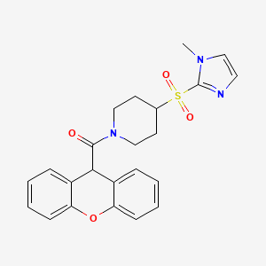 molecular formula C23H23N3O4S B2412149 (4-((1-甲基-1H-咪唑-2-基)磺酰基)哌啶-1-基)(9H-呫吨-9-基)甲烷酮 CAS No. 2034357-46-3